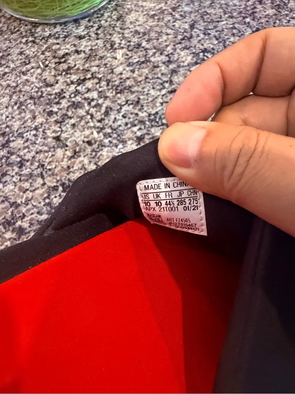 Y-3 Black and Red Slide Sandals
